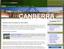 Tablet Screenshot of discovercanberra.com